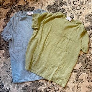2 Short sleeve Shirts! Light sweater material